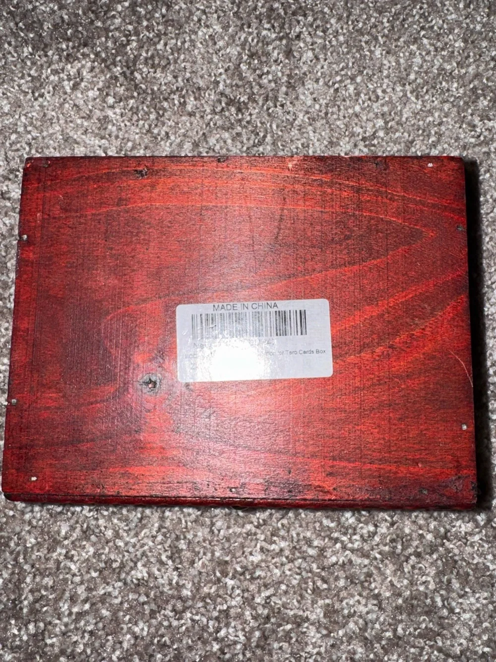 Brown Embossed Floral Wooden Box